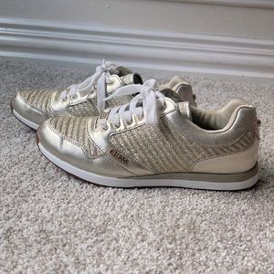 Gold sparkly guess sneakers